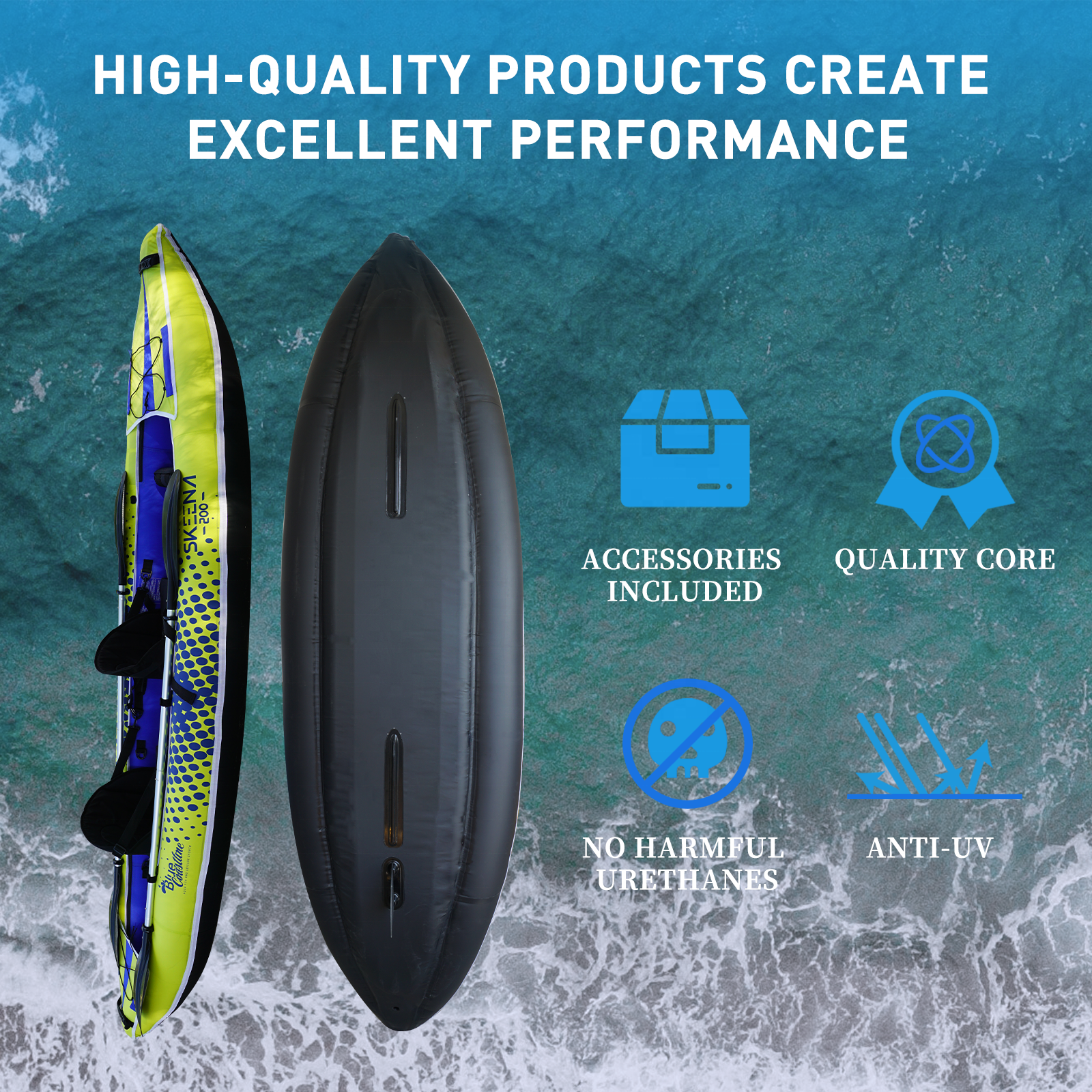 Adult Inflatable Fishing Canoe – Fishing Kayak Seat recenzja i cena