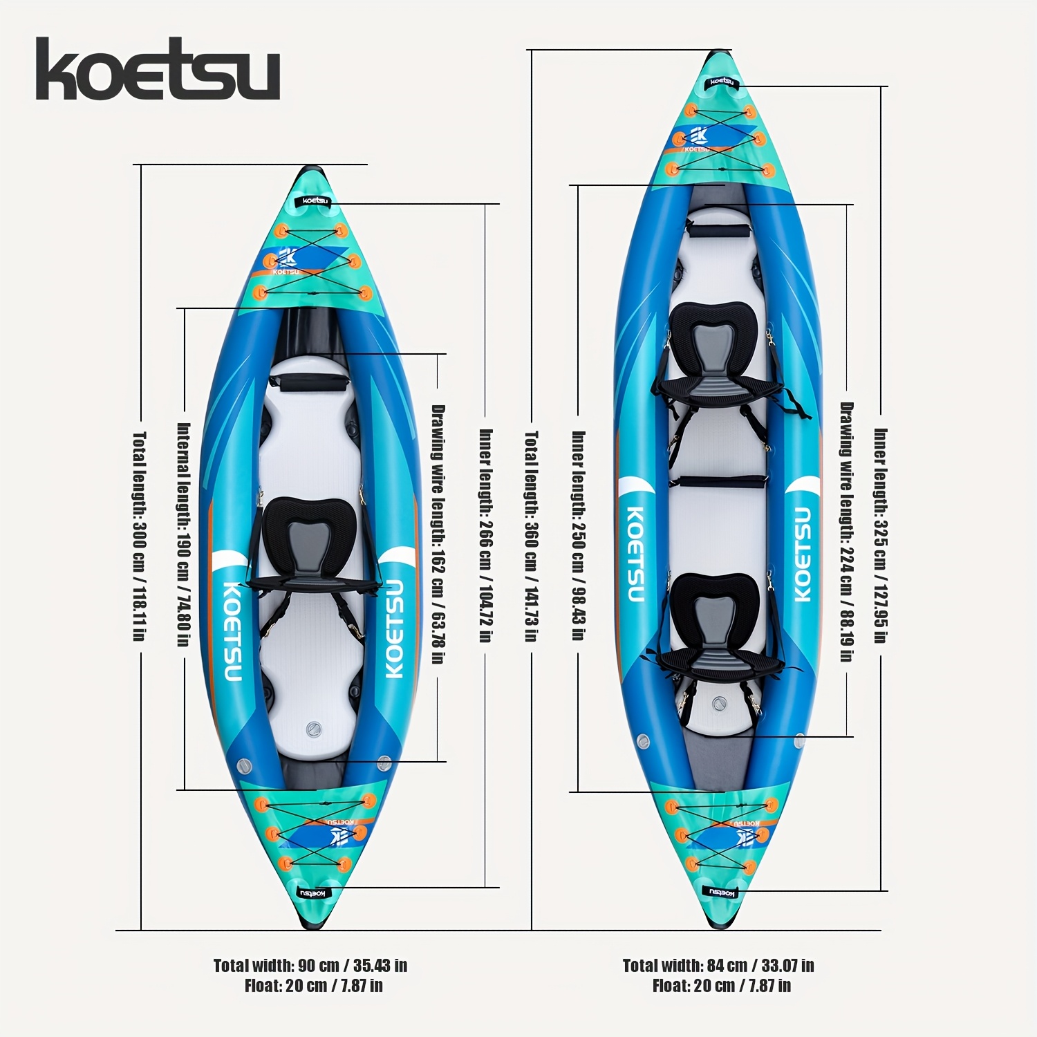 KOETSU P03 brushed inflatable  – Fishing Kayak Inflatable recenzja i cena